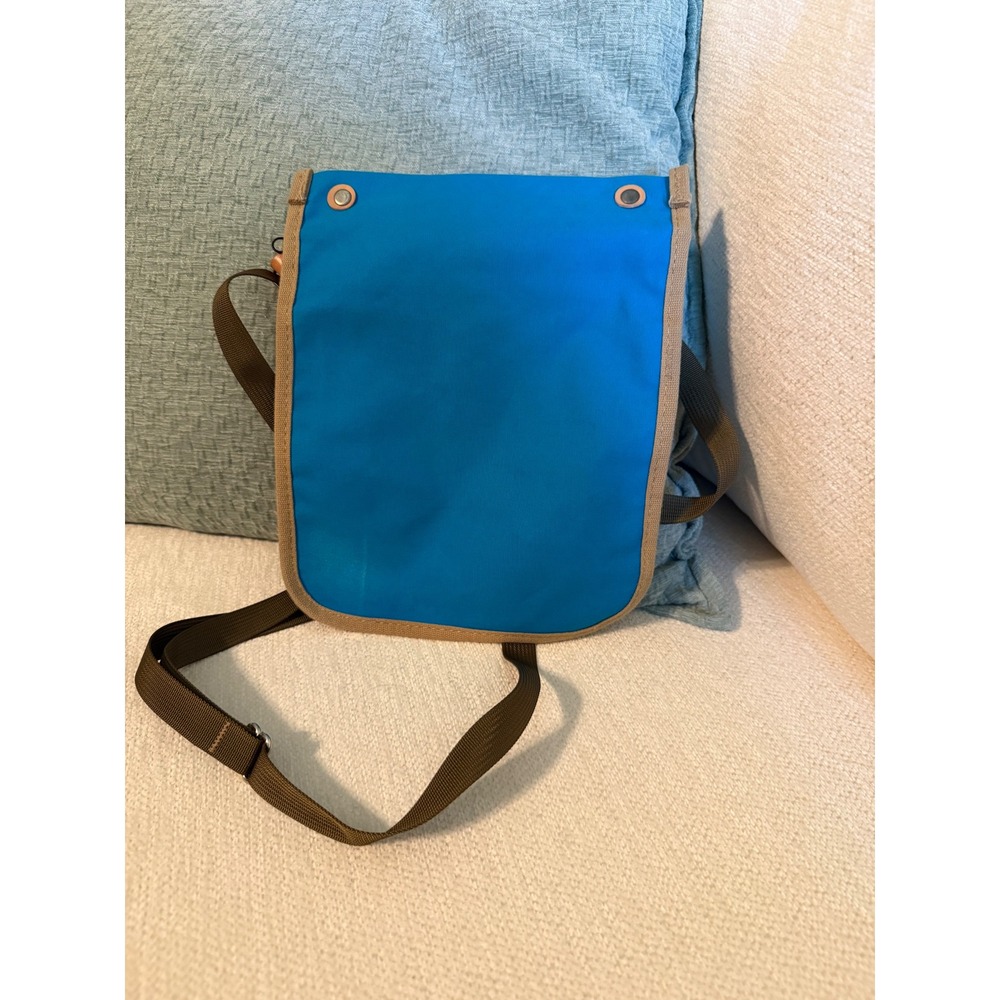 Artifact US Handmade Blue Canvas Crossbody Bag Leather Trim Utility Pouch USA - Picture 9 of 9